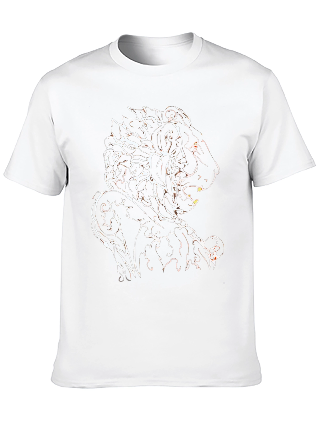 Tribal Lion Graphic Black T-Shirt