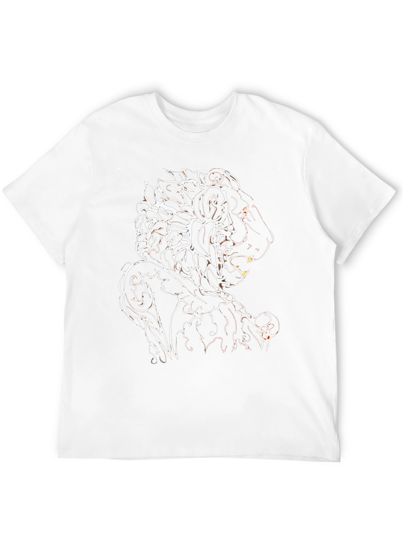 Tribal Lion Graphic Black T-Shirt
