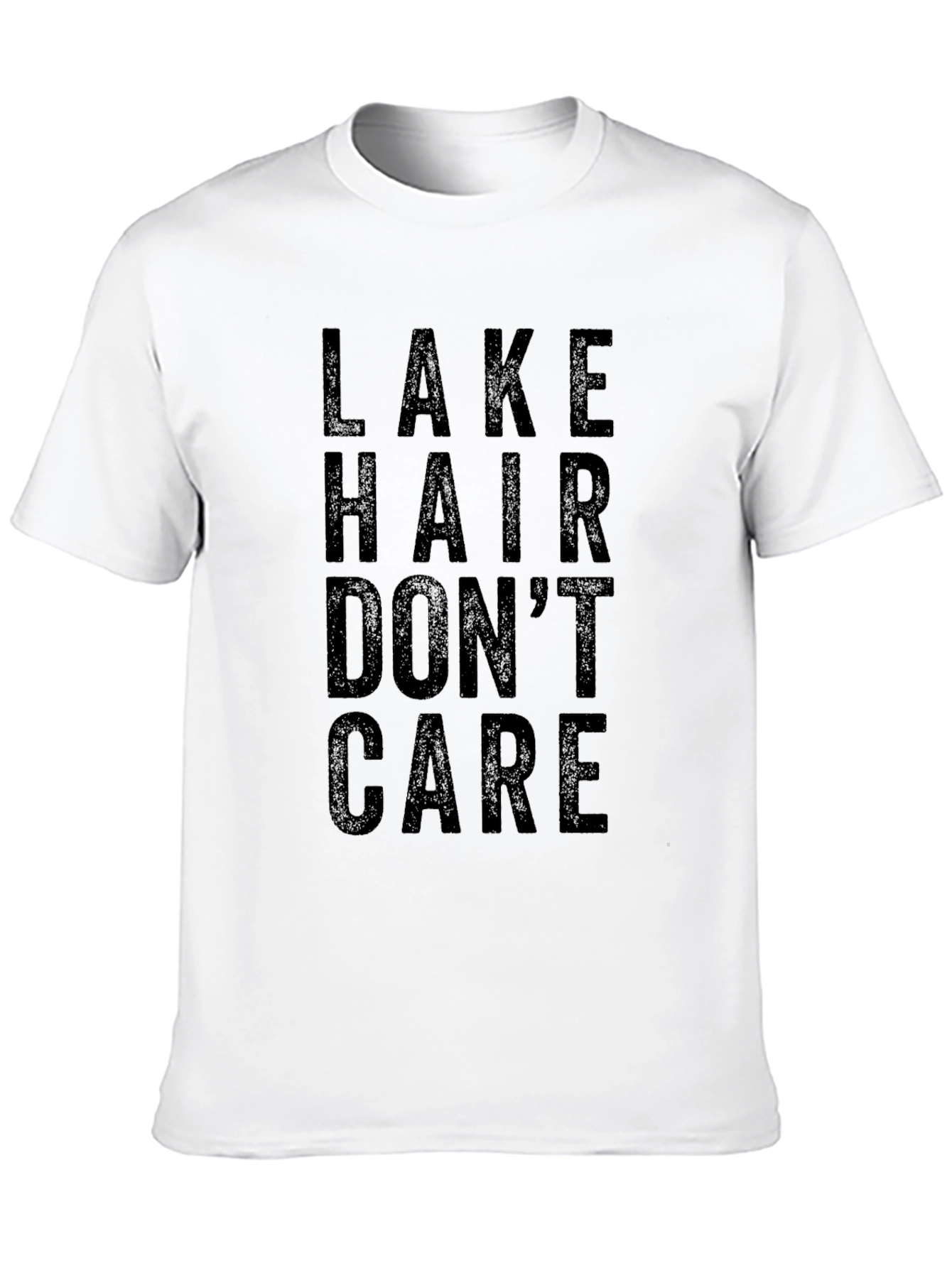 Lake Hair Dont Care Graphic Tee - Black