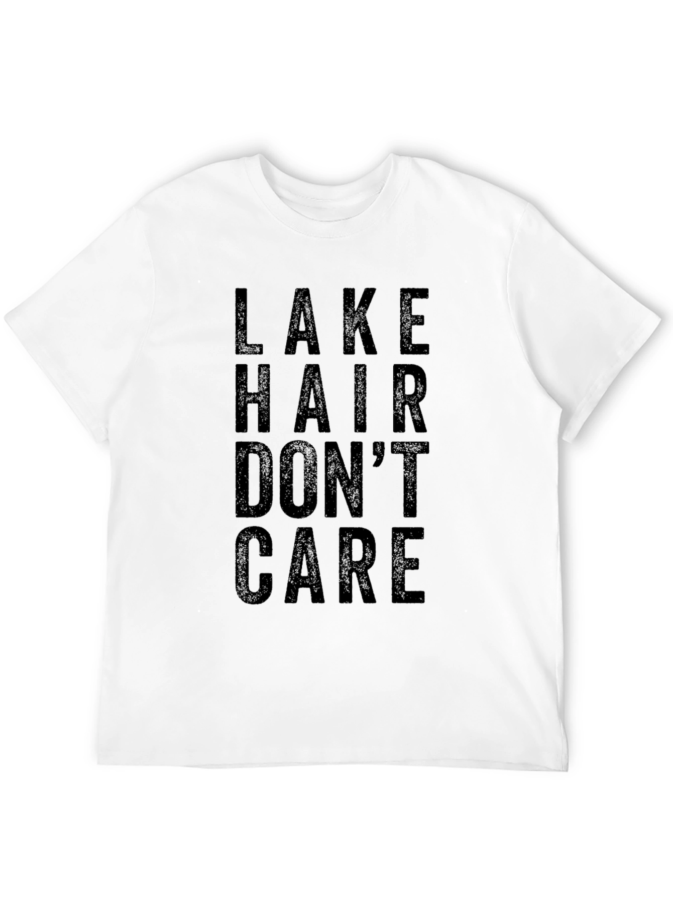Lake Hair Dont Care Graphic Tee - Black