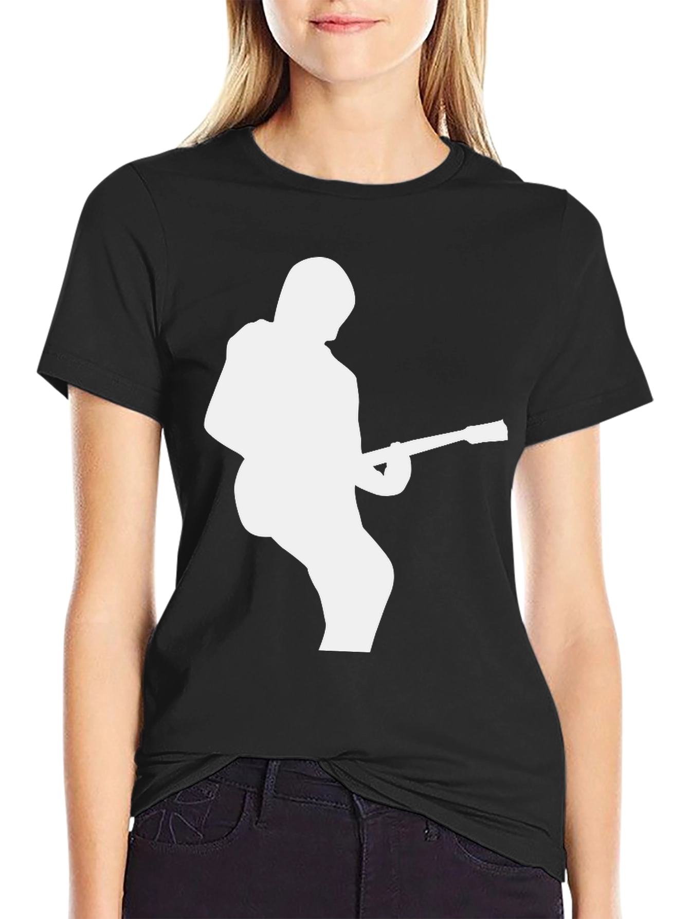 Guitarist Silhouette Black T-Shirt
