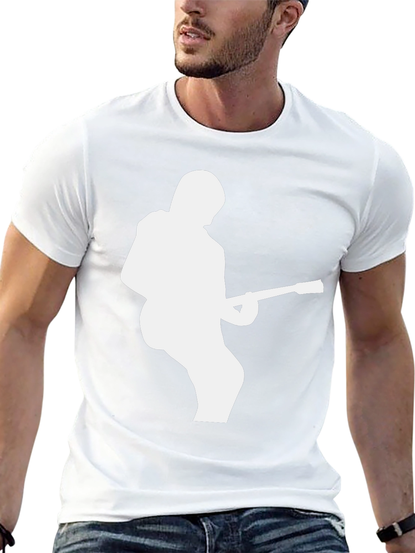 Guitarist Silhouette Black T-Shirt