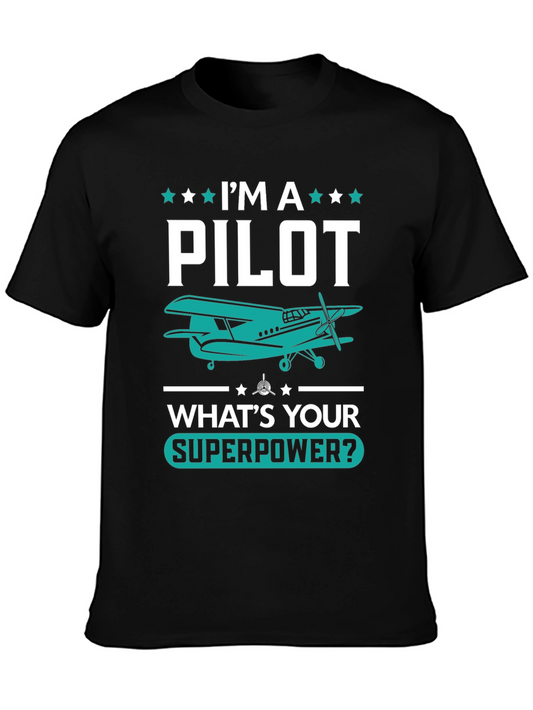 Pilot Superpower T-Shirt - Aviation Gift