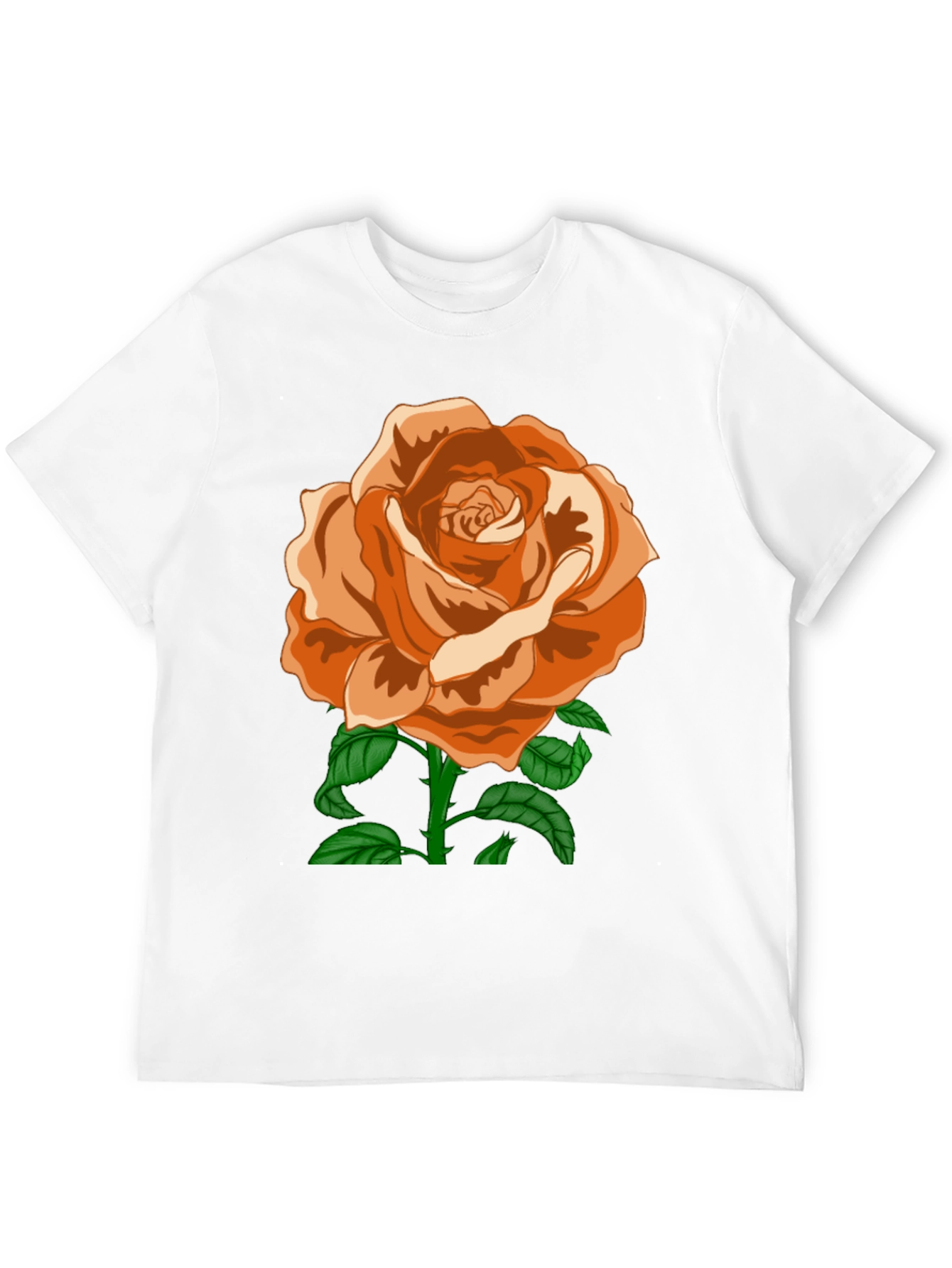 Rose Graphic Tee - Elegant Floral Design