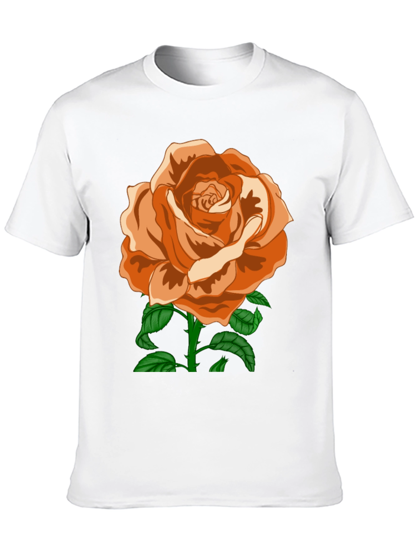 Rose Graphic Tee - Elegant Floral Design