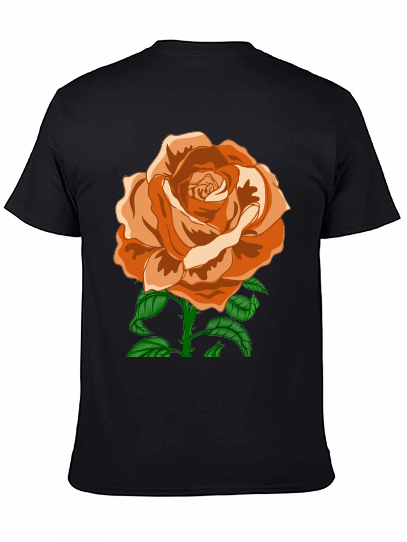 Rose Graphic Tee - Elegant Floral Design