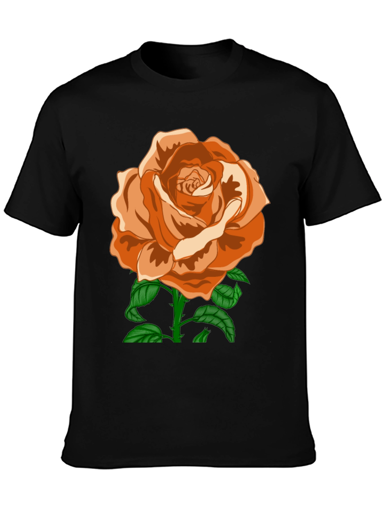 Rose Graphic Tee - Elegant Floral Design