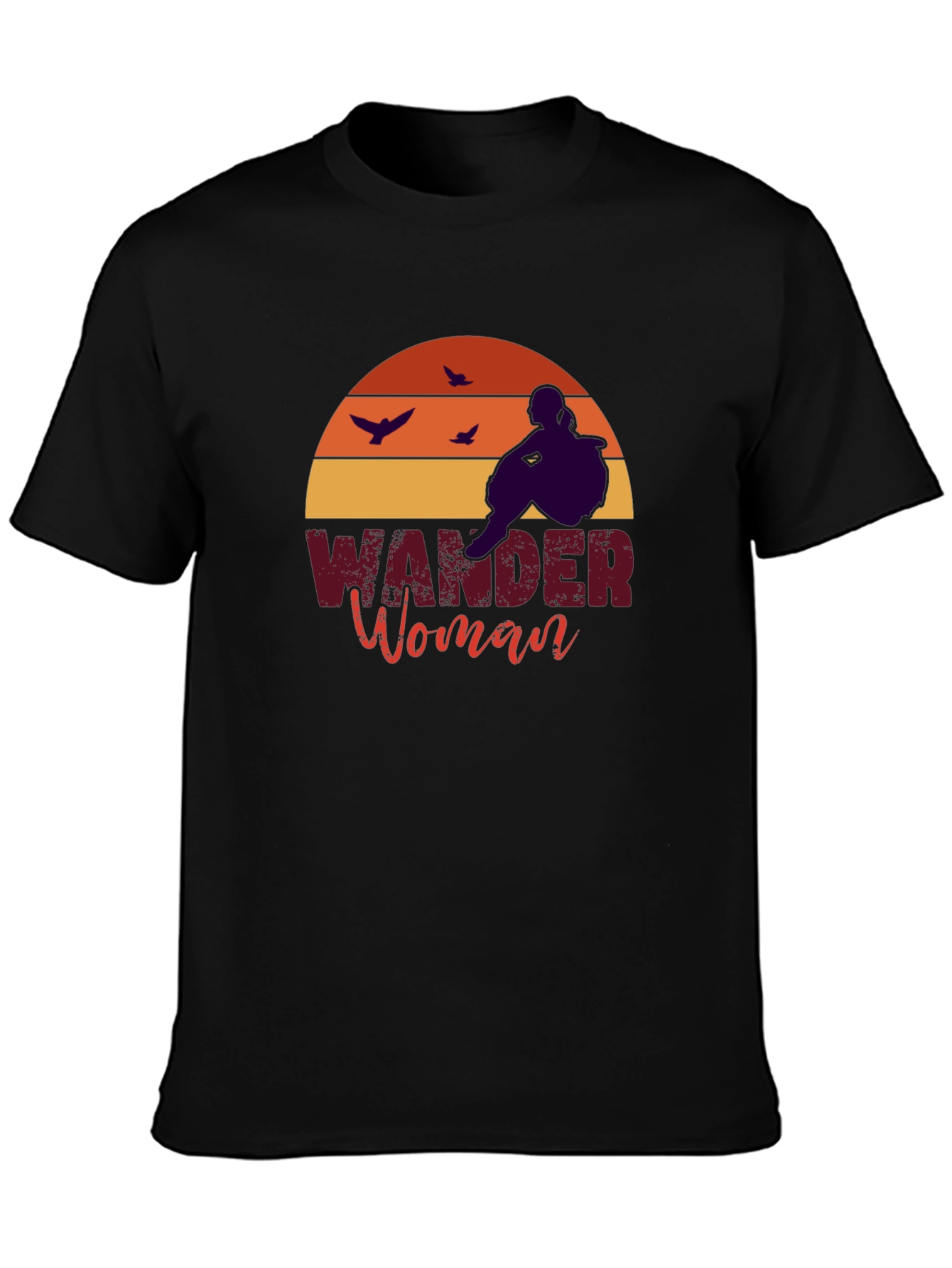 Wander Woman Black T-Shirt: Adventure Seeker Tee