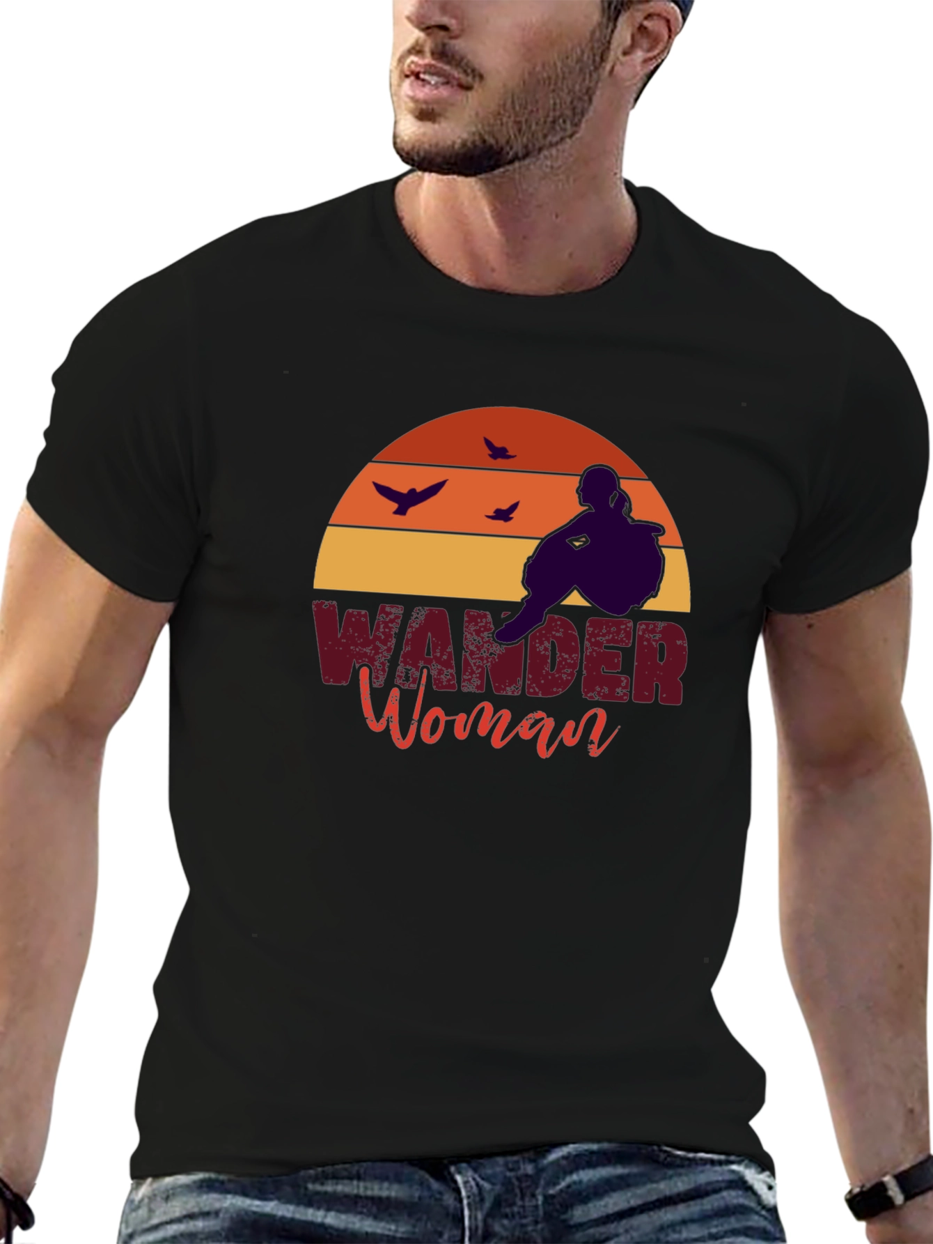 Wander Woman Black T-Shirt: Adventure Seeker Tee