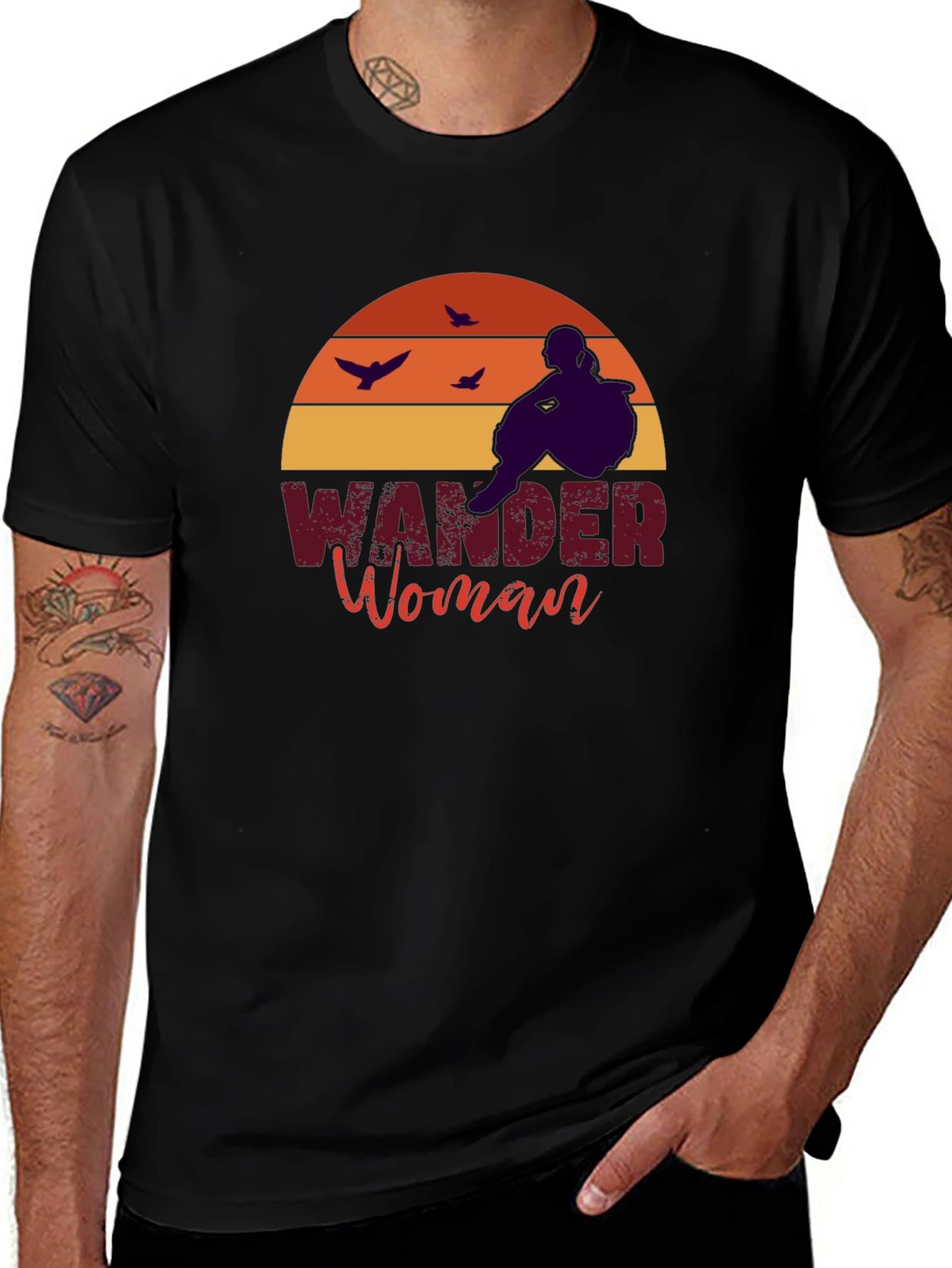 Wander Woman Black T-Shirt: Adventure Seeker Tee