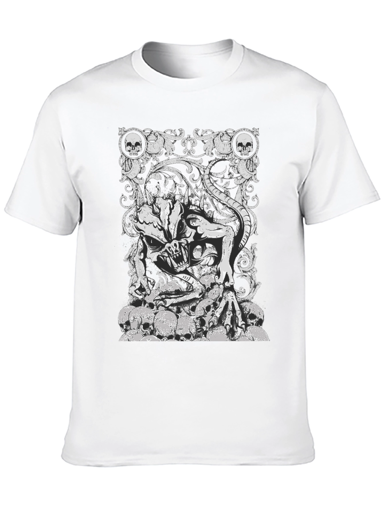 Skull Demon Graphic Black T-Shirt