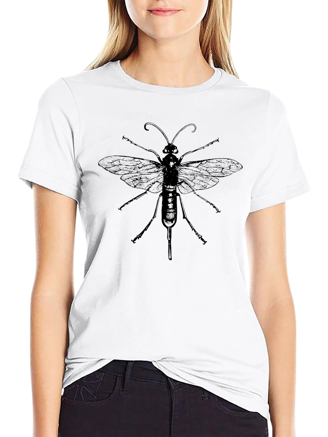 Wasp Graphic Print Crew Neck T-Shirt