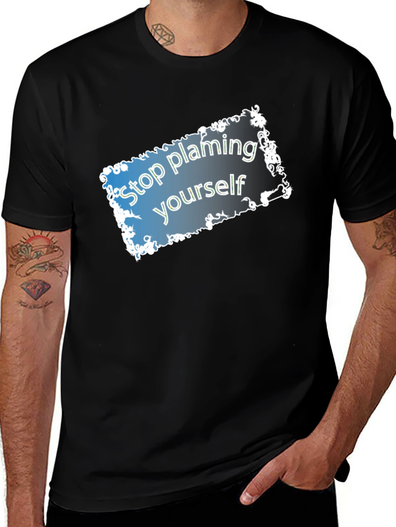 Stop Blaming Yourself T-Shirt - Motivational Tee