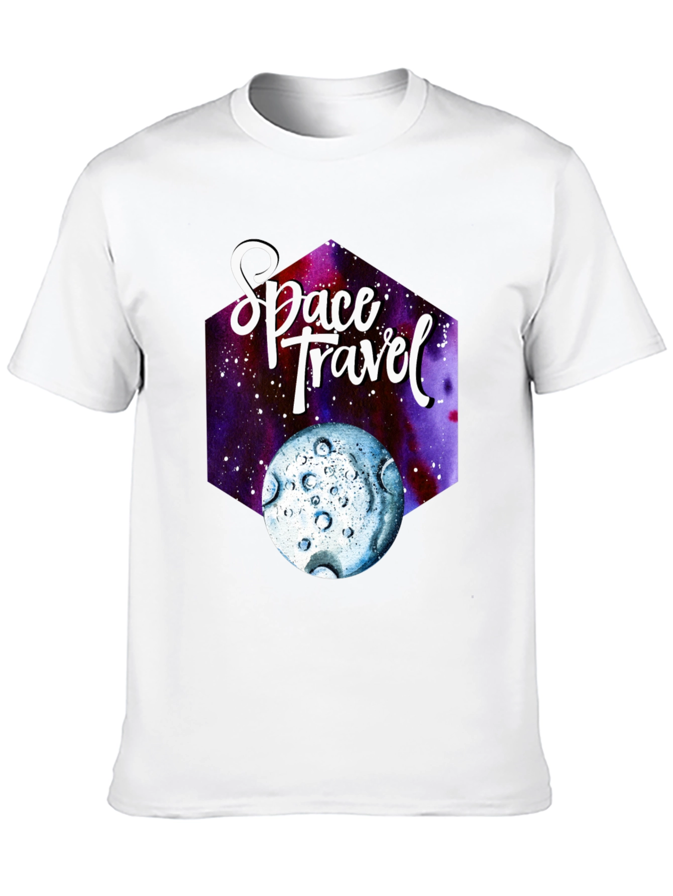 Space Travel Graphic T-Shirt - Black Cotton Tee