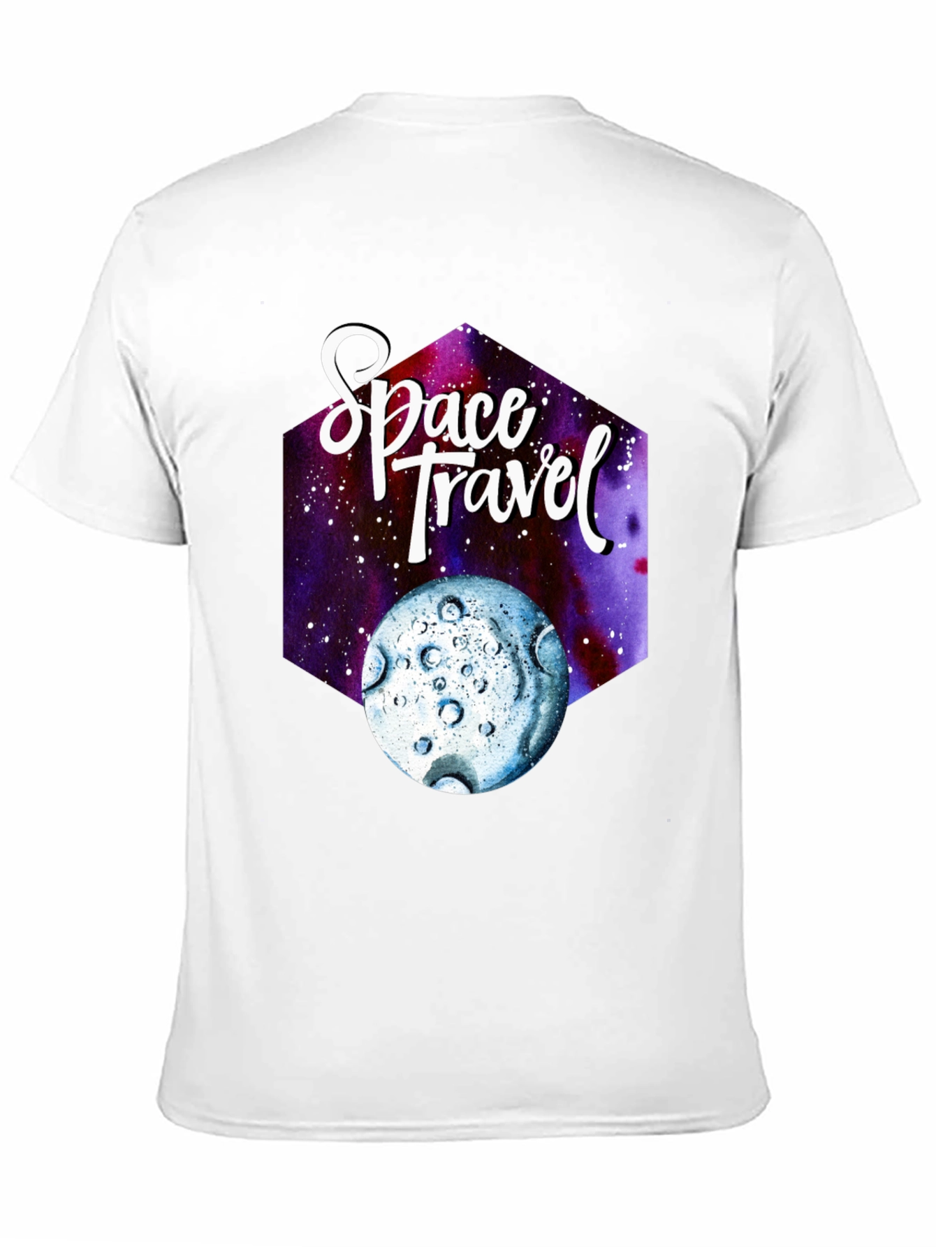 Space Travel Graphic T-Shirt - Black Cotton Tee