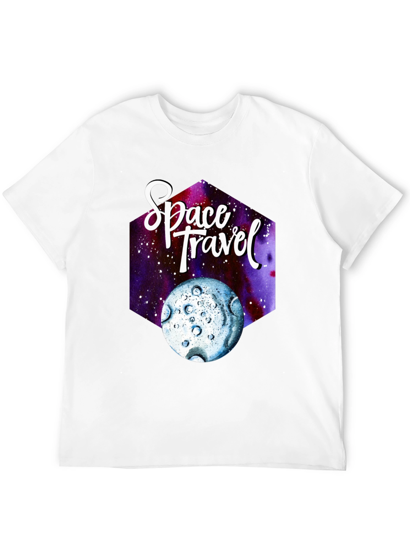 Space Travel Graphic T-Shirt - Black Cotton Tee