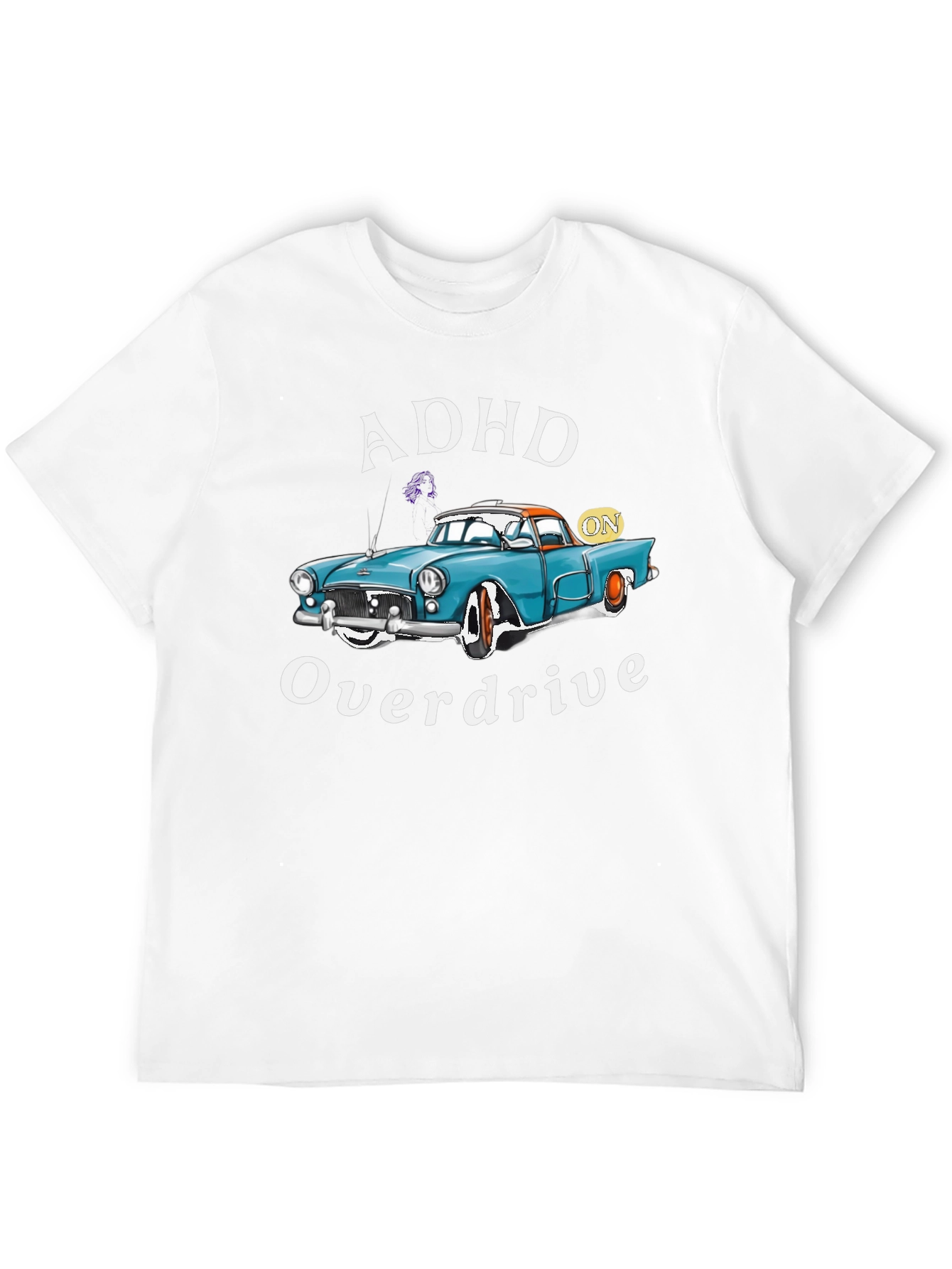 ADHD Overdrive T-Shirt - Classic Car Design