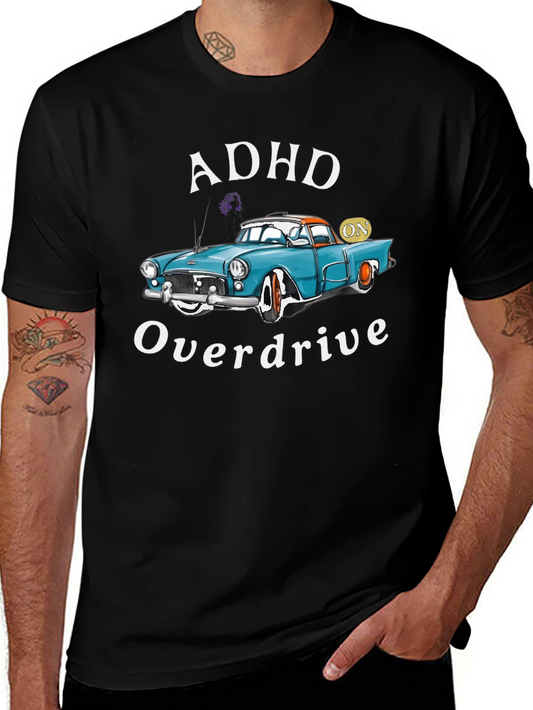 ADHD Overdrive T-Shirt - Classic Car Design