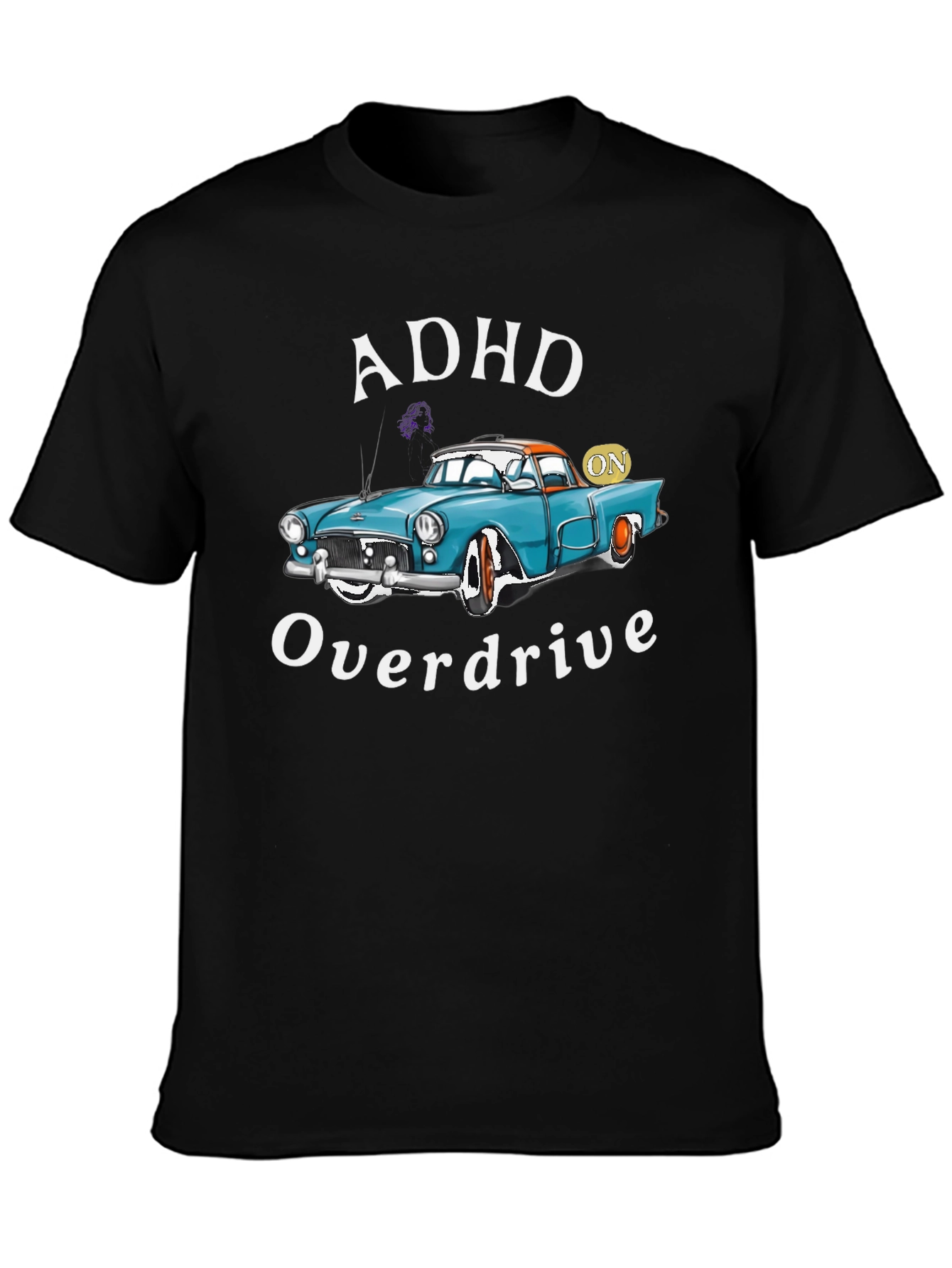 ADHD Overdrive T-Shirt - Classic Car Design