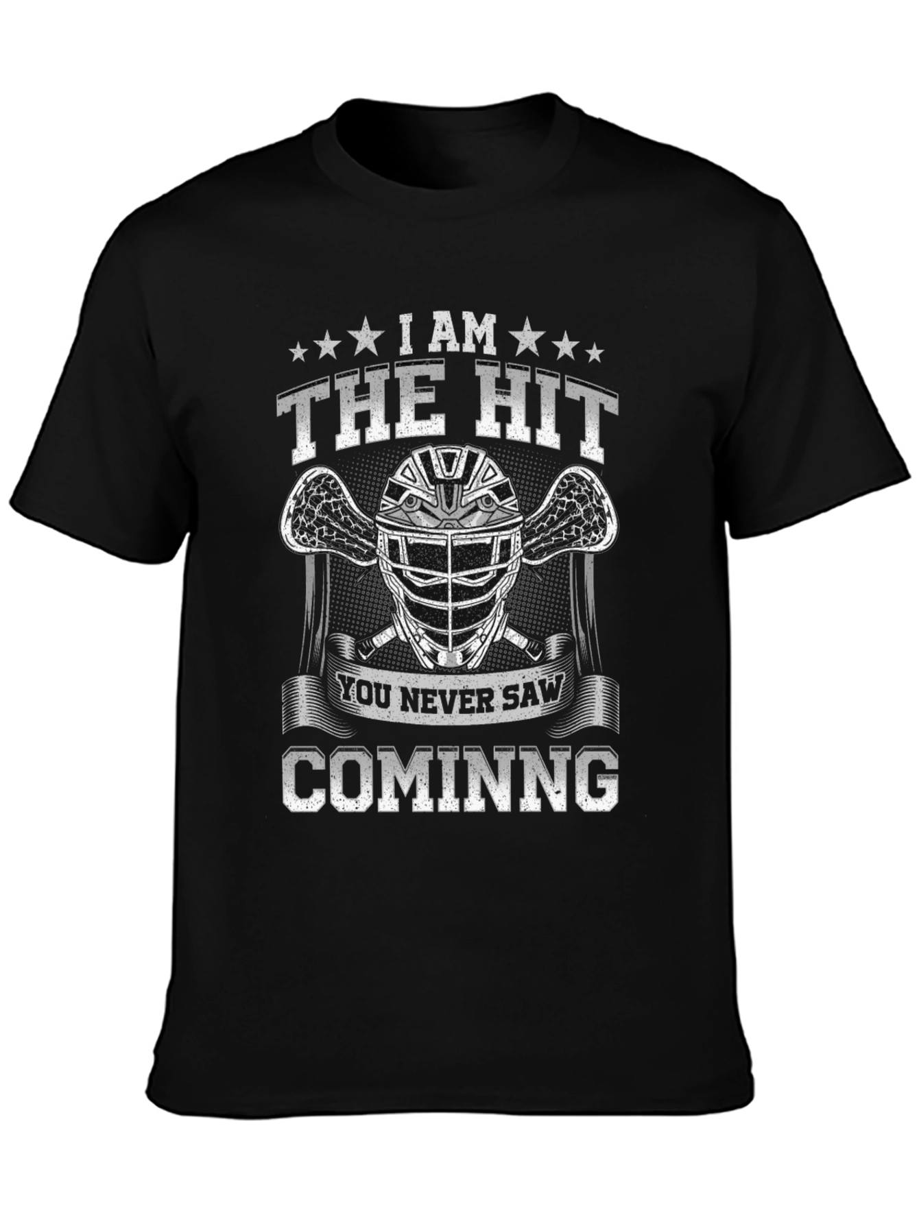 The Hit T-Shirt Lacrosse Helmet Graphic Tee