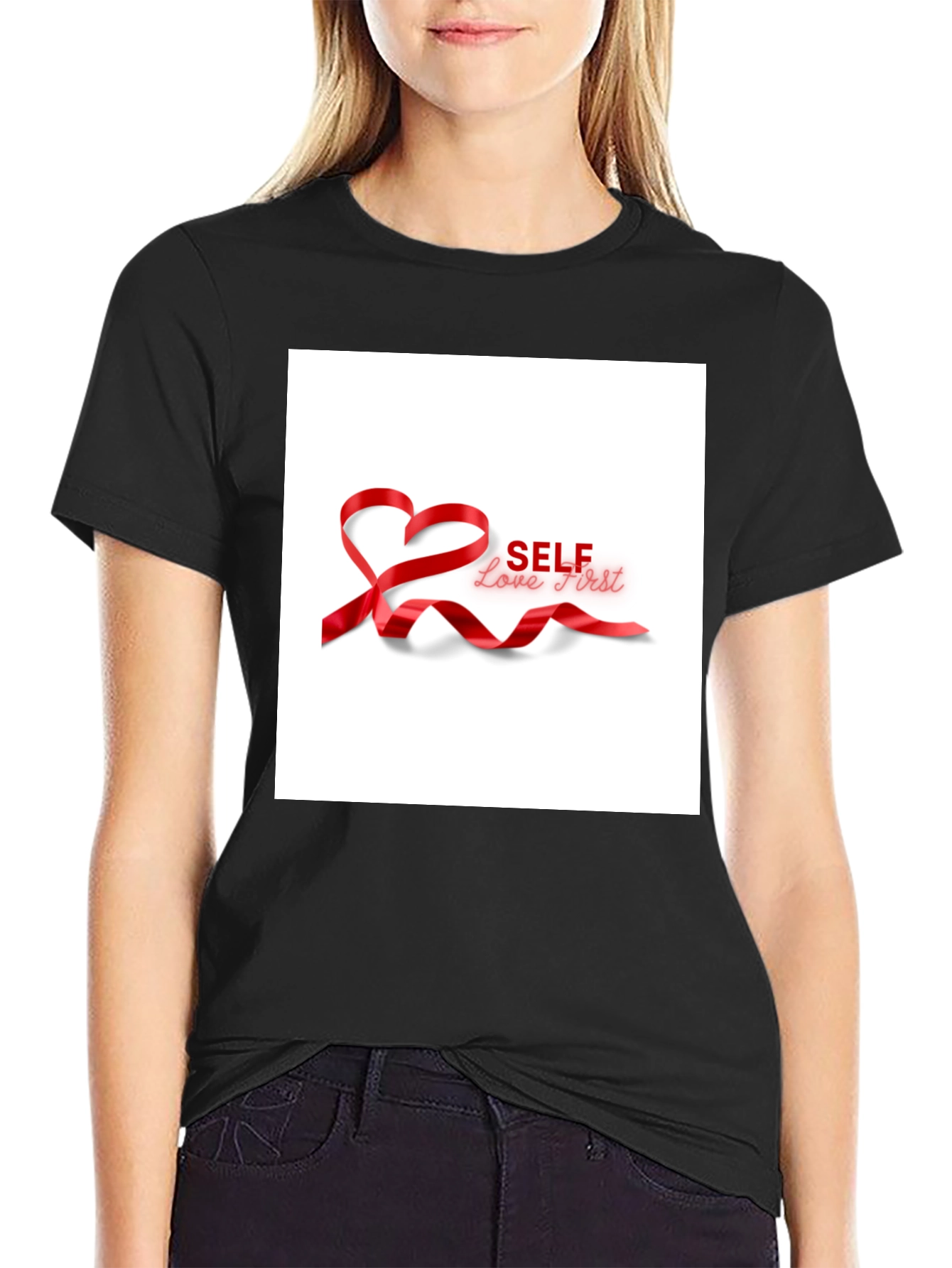 Self Love First T-Shirt - Black Cotton Tee