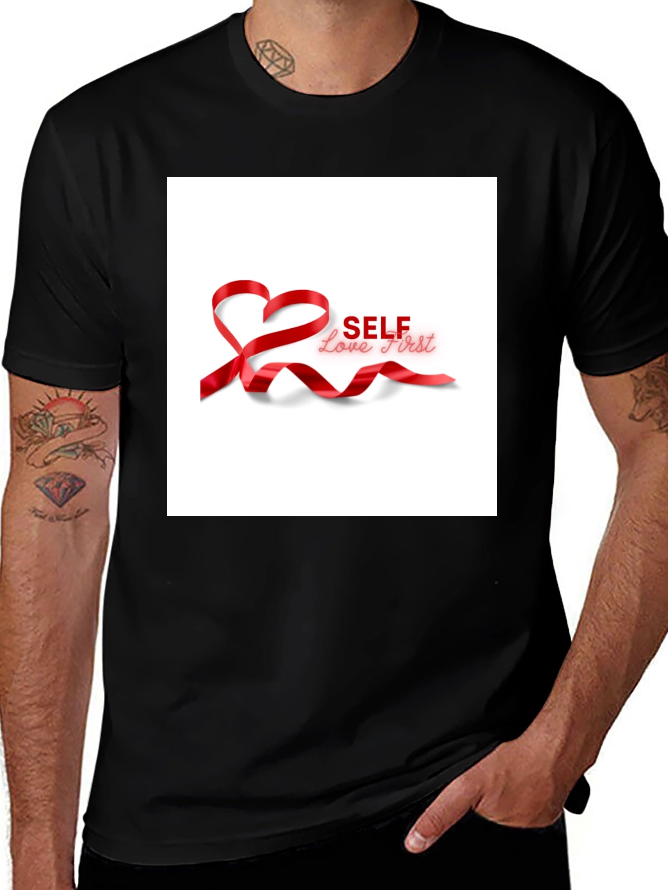 Self Love First T-Shirt - Black Cotton Tee