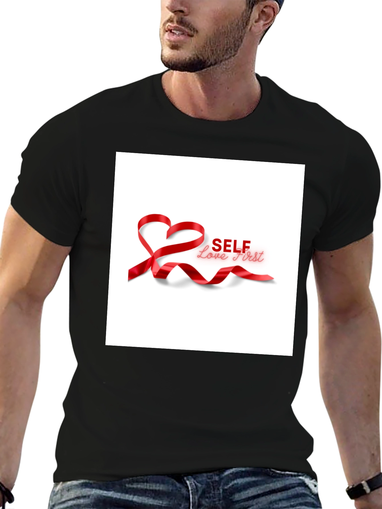 Self Love First T-Shirt - Black Cotton Tee