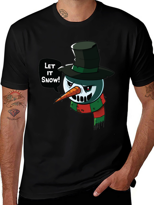 Evil Snowman T-Shirt - Let It Snow Holiday Tee
