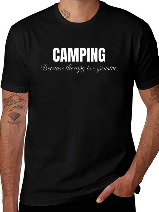 Camping Therapy Funny Graphic Tee