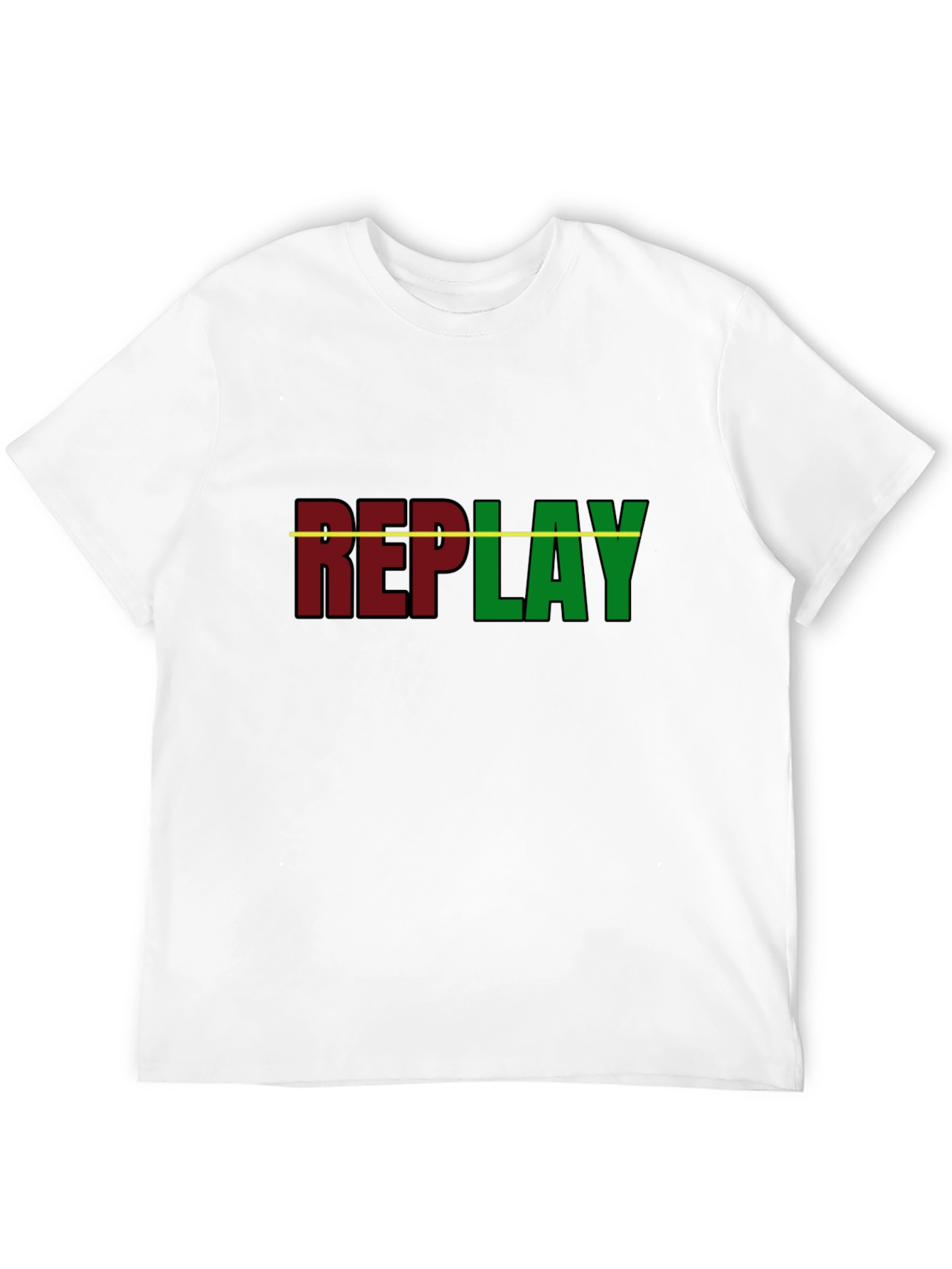 Replay Graphic T-Shirt - Black Cotton Tee