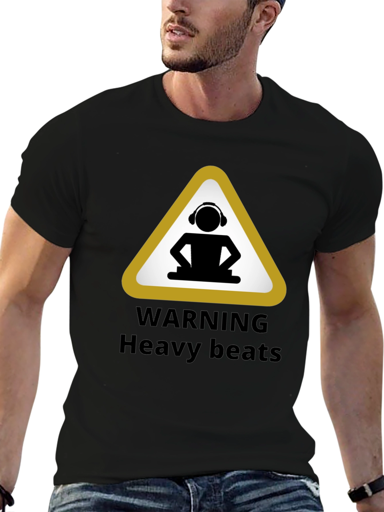 Warning Heavy Beats Black T-Shirt