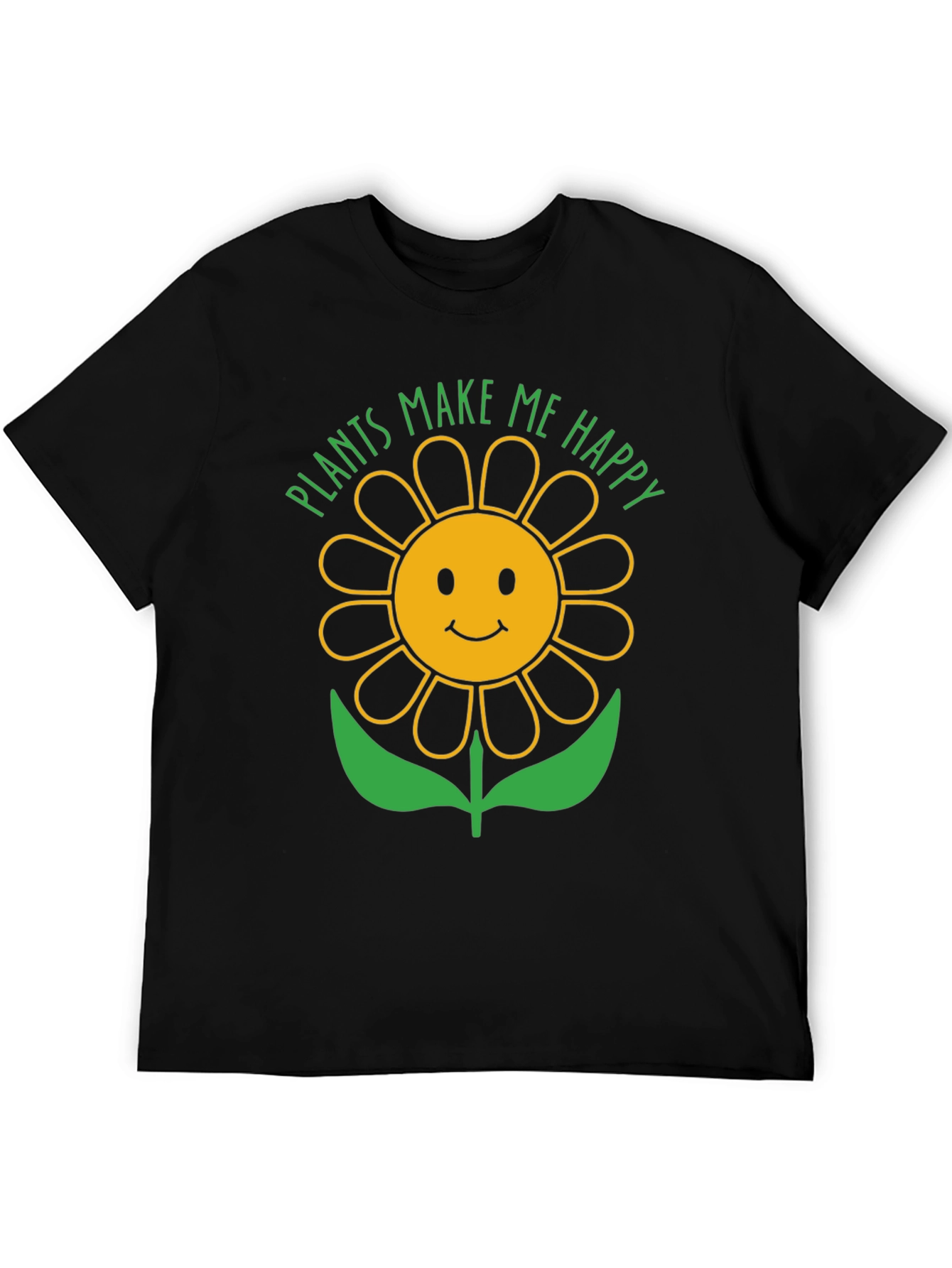 Plants Make Me Happy Sunflower Graphic T-Shirt