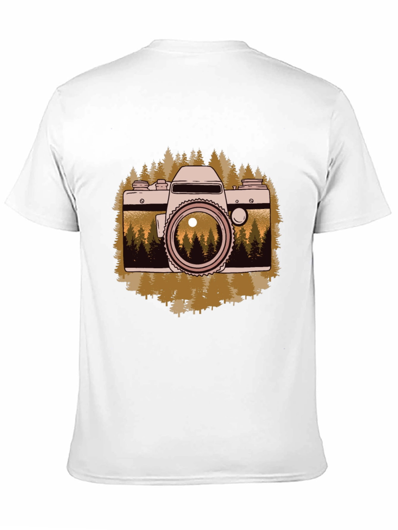 Retro Camera Forest Graphic T-Shirt