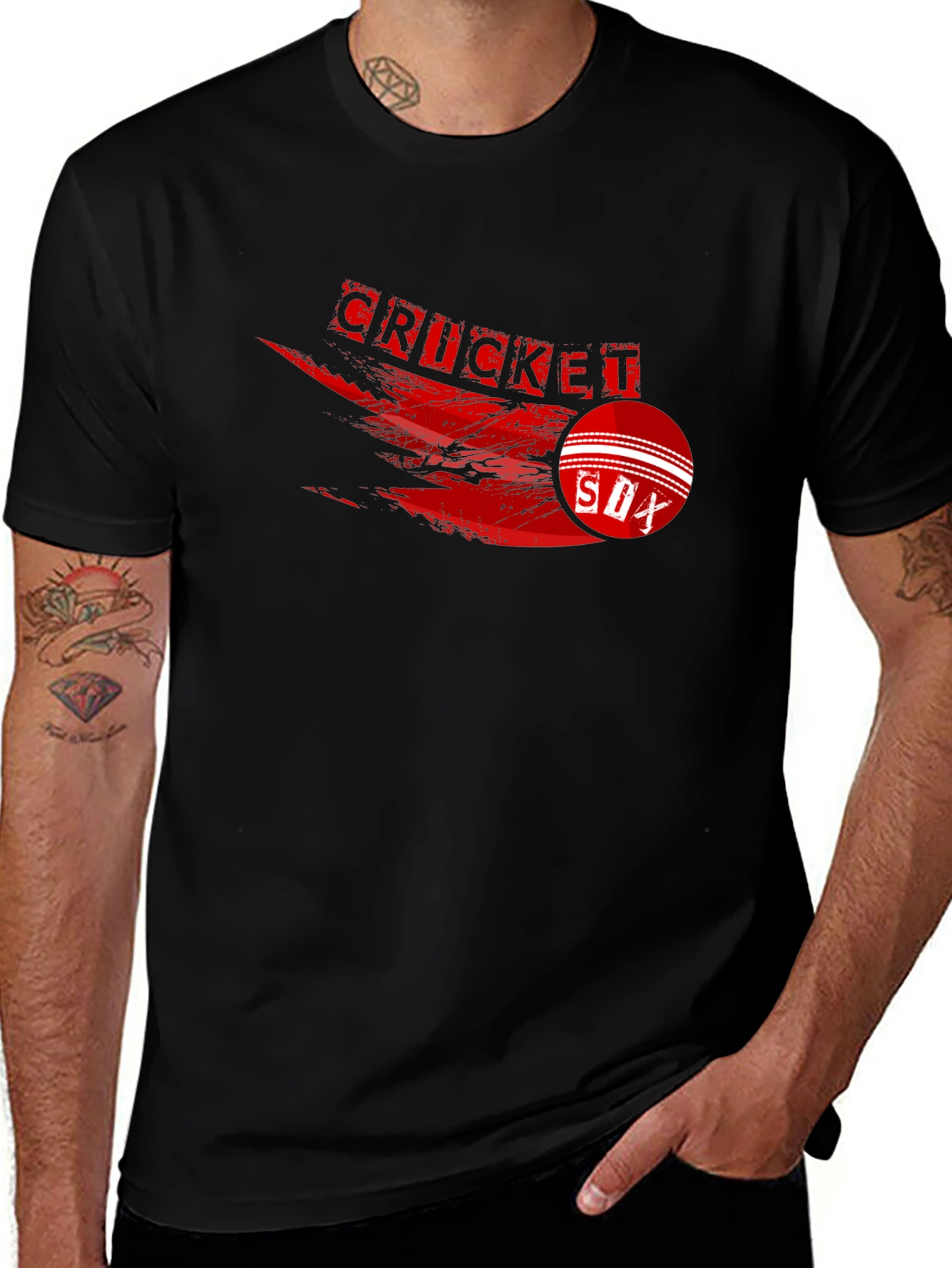 Cricket SOX Graphic Tee - Black