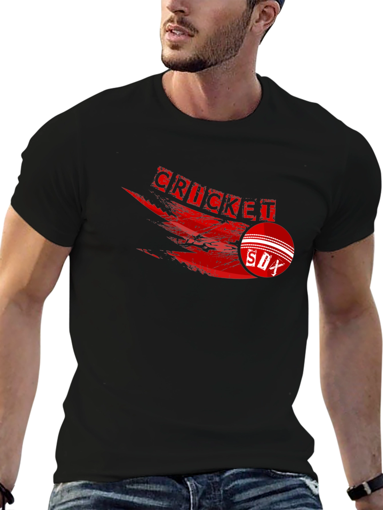 Cricket SOX Graphic Tee - Black