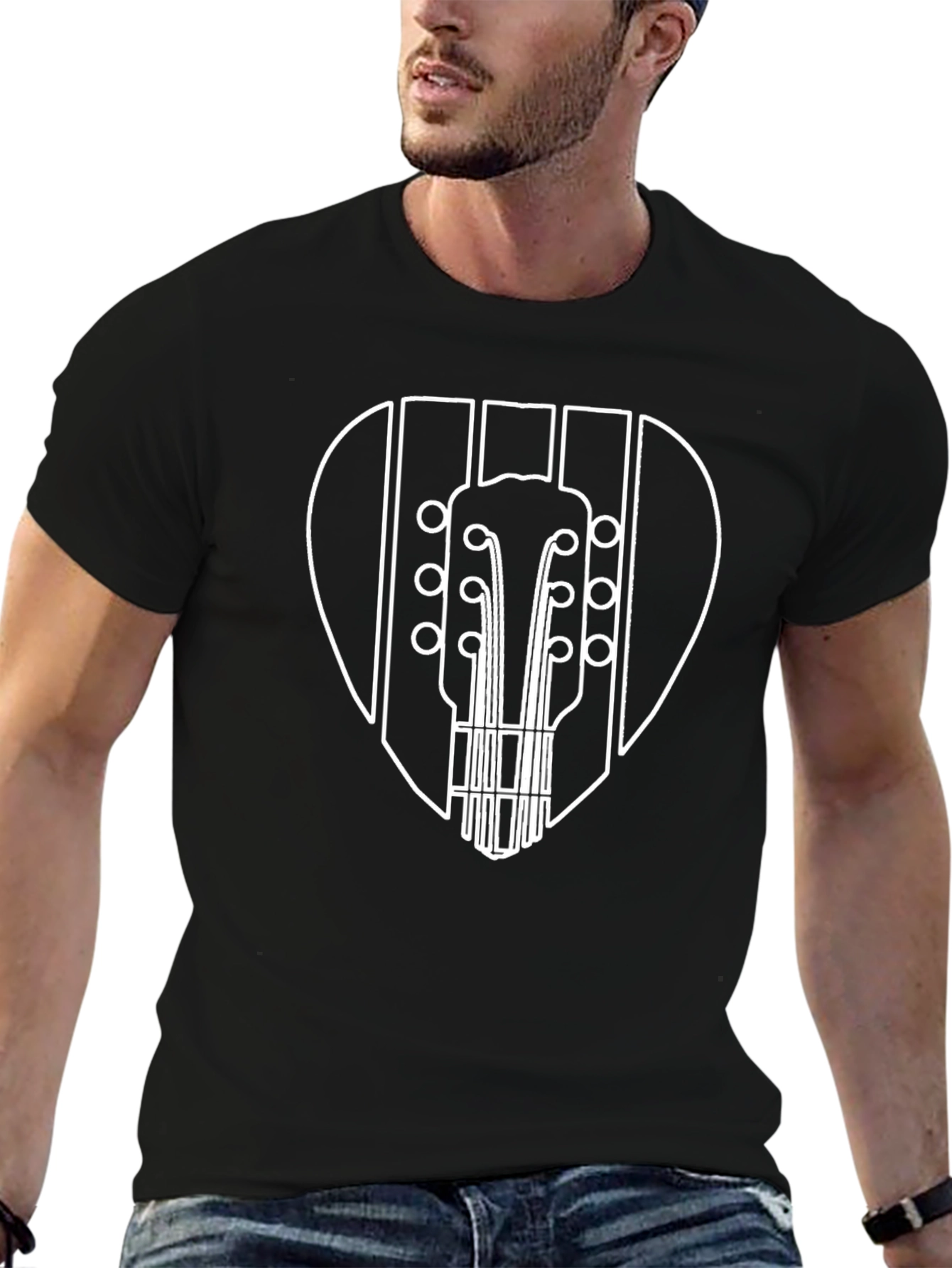 Guitar Pick Graphic Tee - Stylish Music Lover Shirt