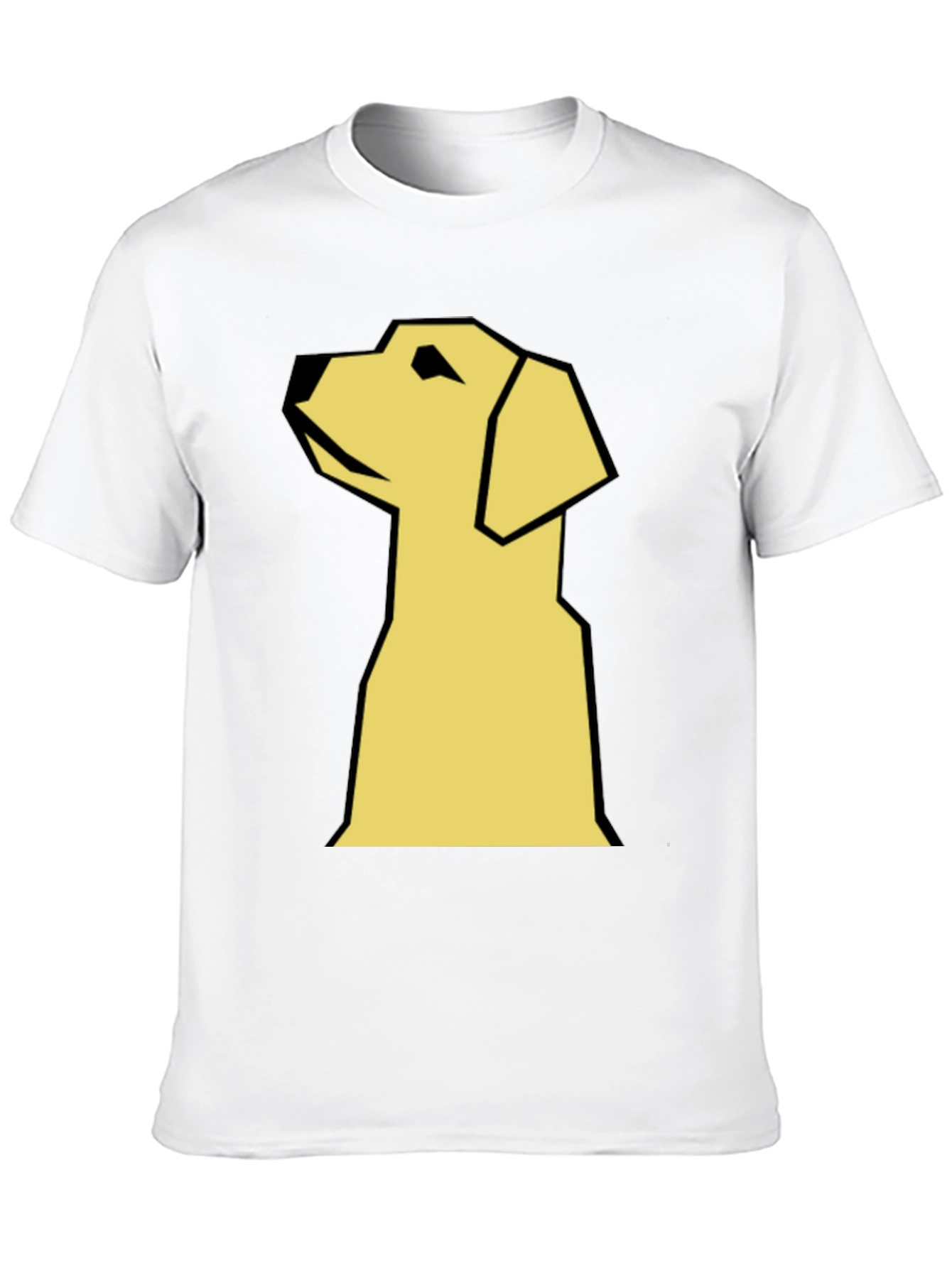 Geometric Dog Graphic T-Shirt - Modern Style