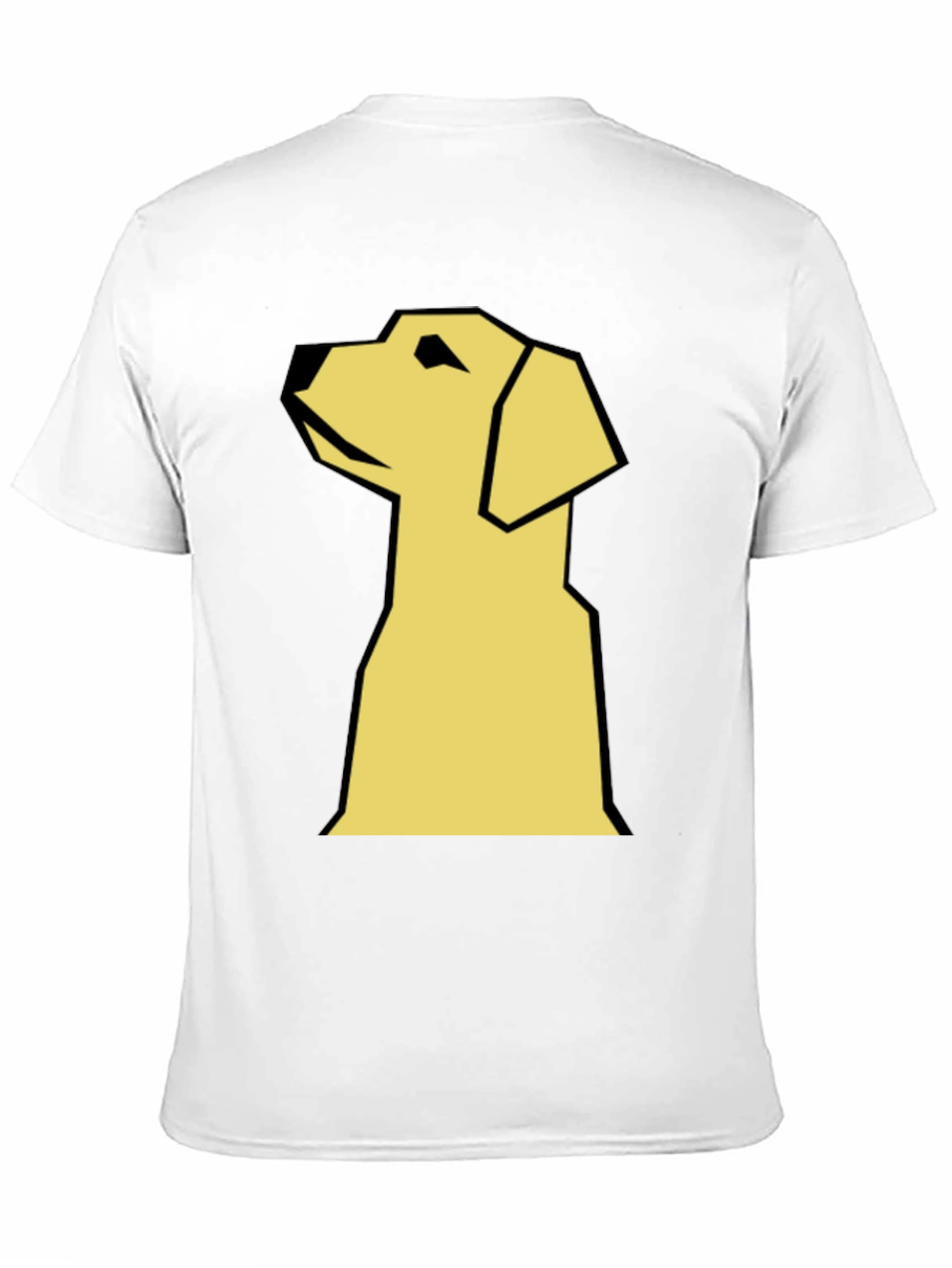Geometric Dog Graphic T-Shirt - Modern Style