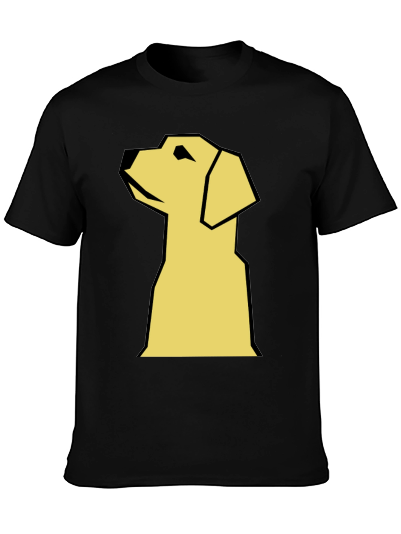 Geometric Dog Graphic T-Shirt - Modern Style