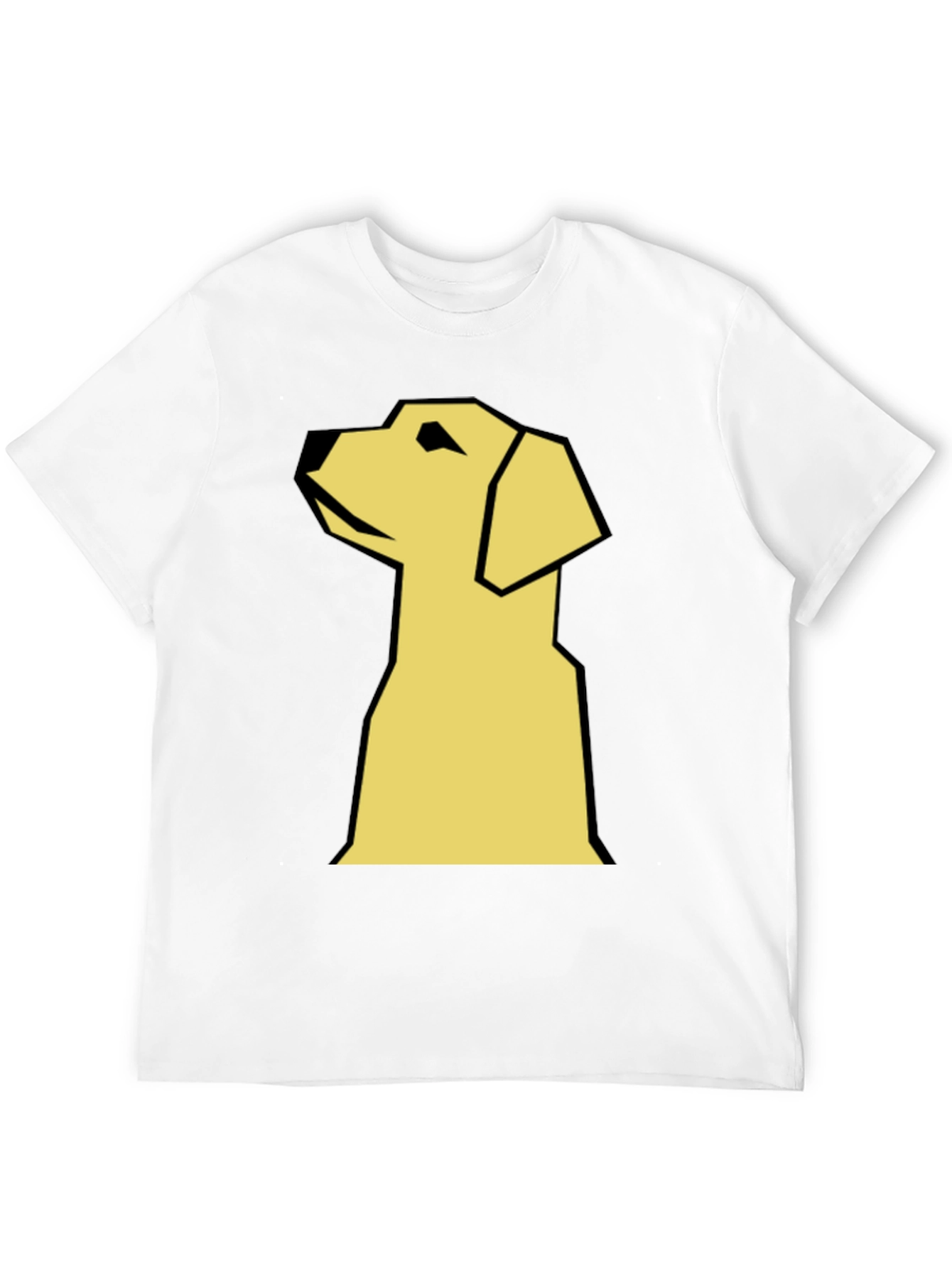 Geometric Dog Graphic T-Shirt - Modern Style