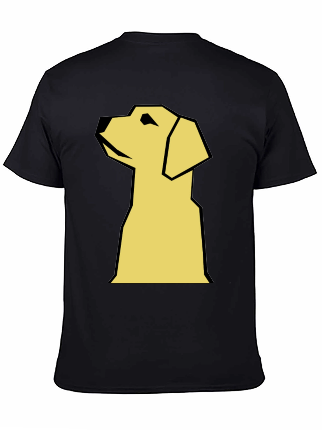 Geometric Dog Graphic T-Shirt - Modern Style