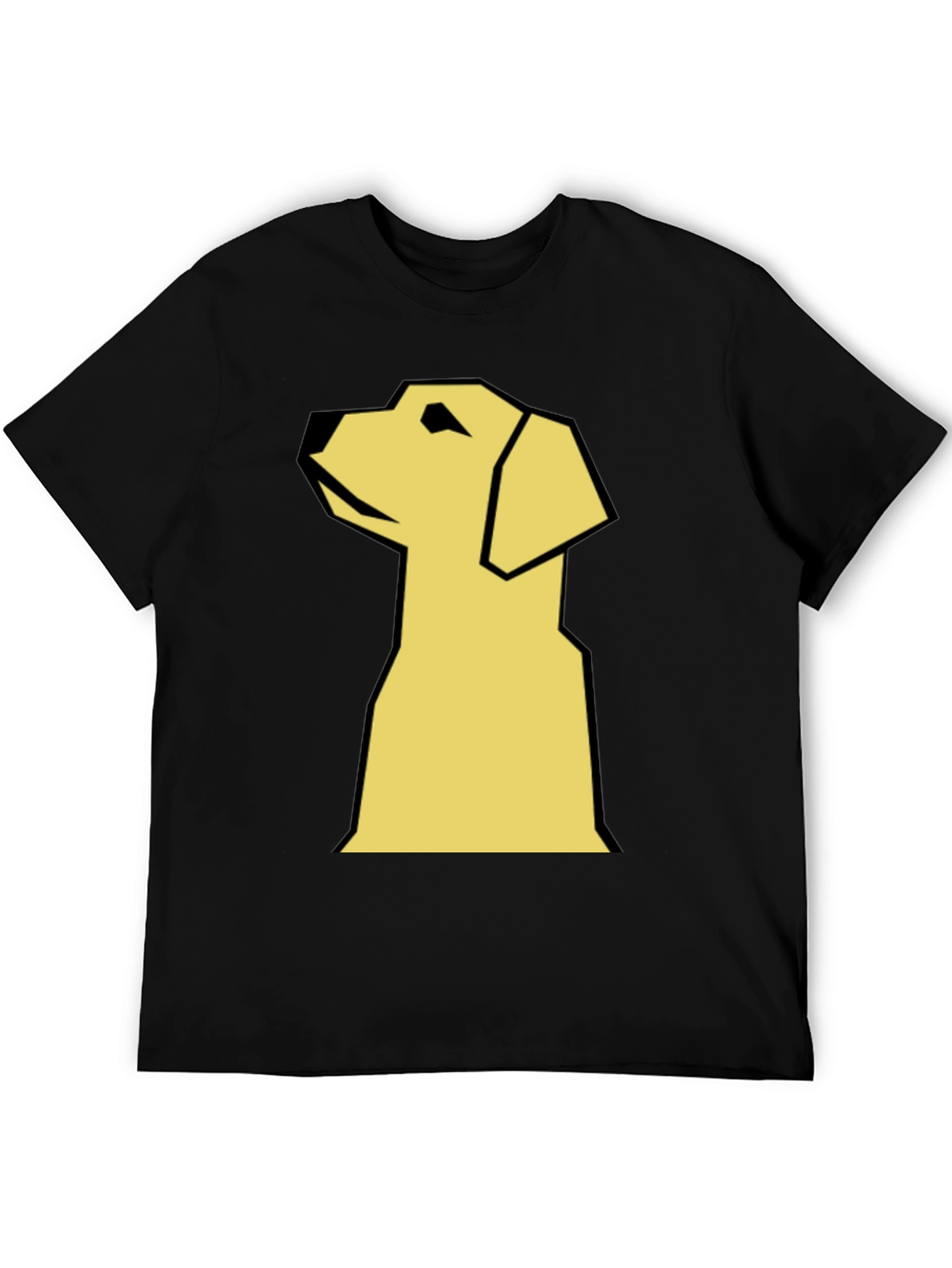 Geometric Dog Graphic T-Shirt - Modern Style