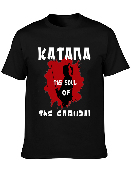 Katana Samurai Graphic T-Shirt - Black
