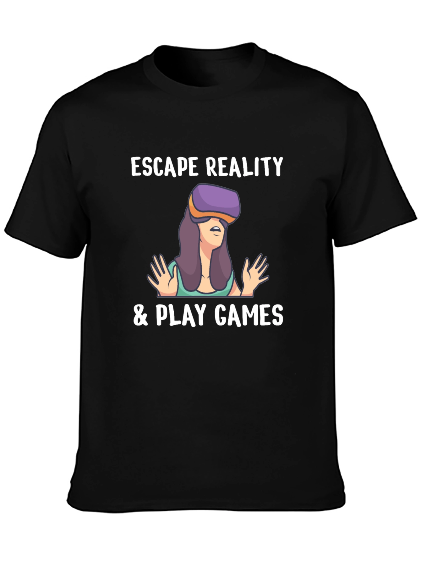 Escape Reality Gamer T-Shirt - Black Cotton Tee