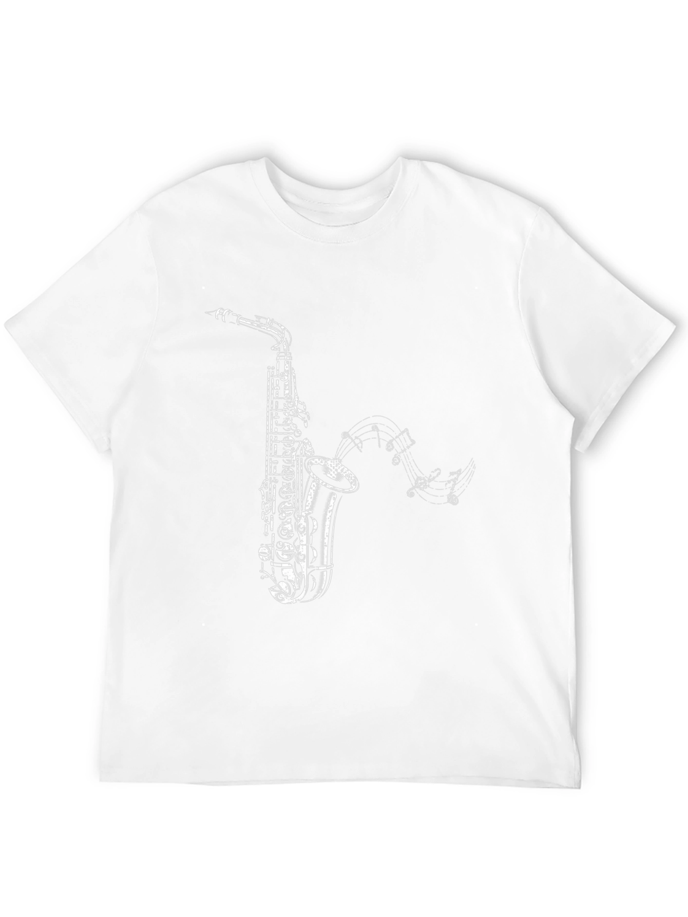 Saxophone Music Mens Black Graphic Tee