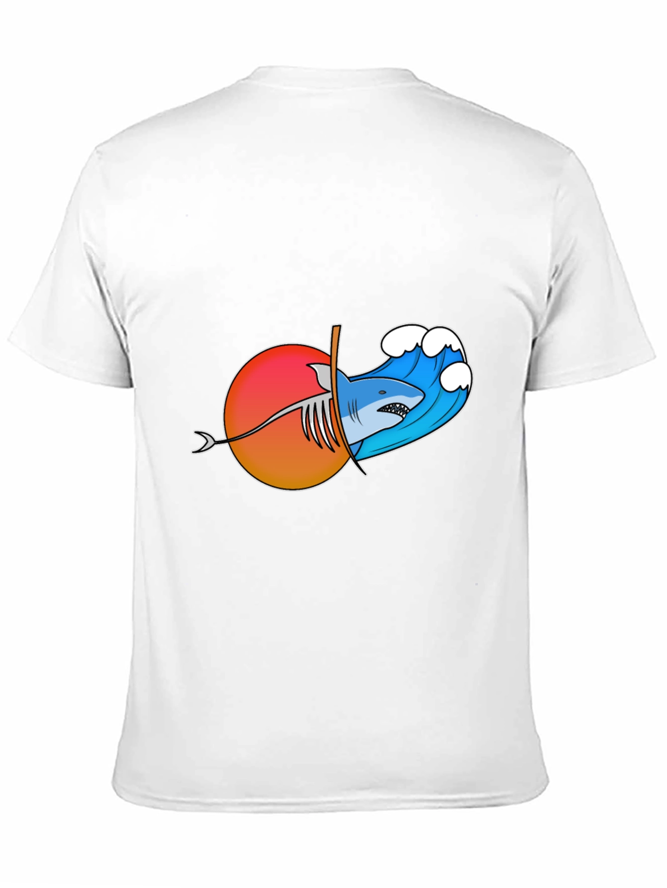 Shark Wave Sunset Graphic Tee