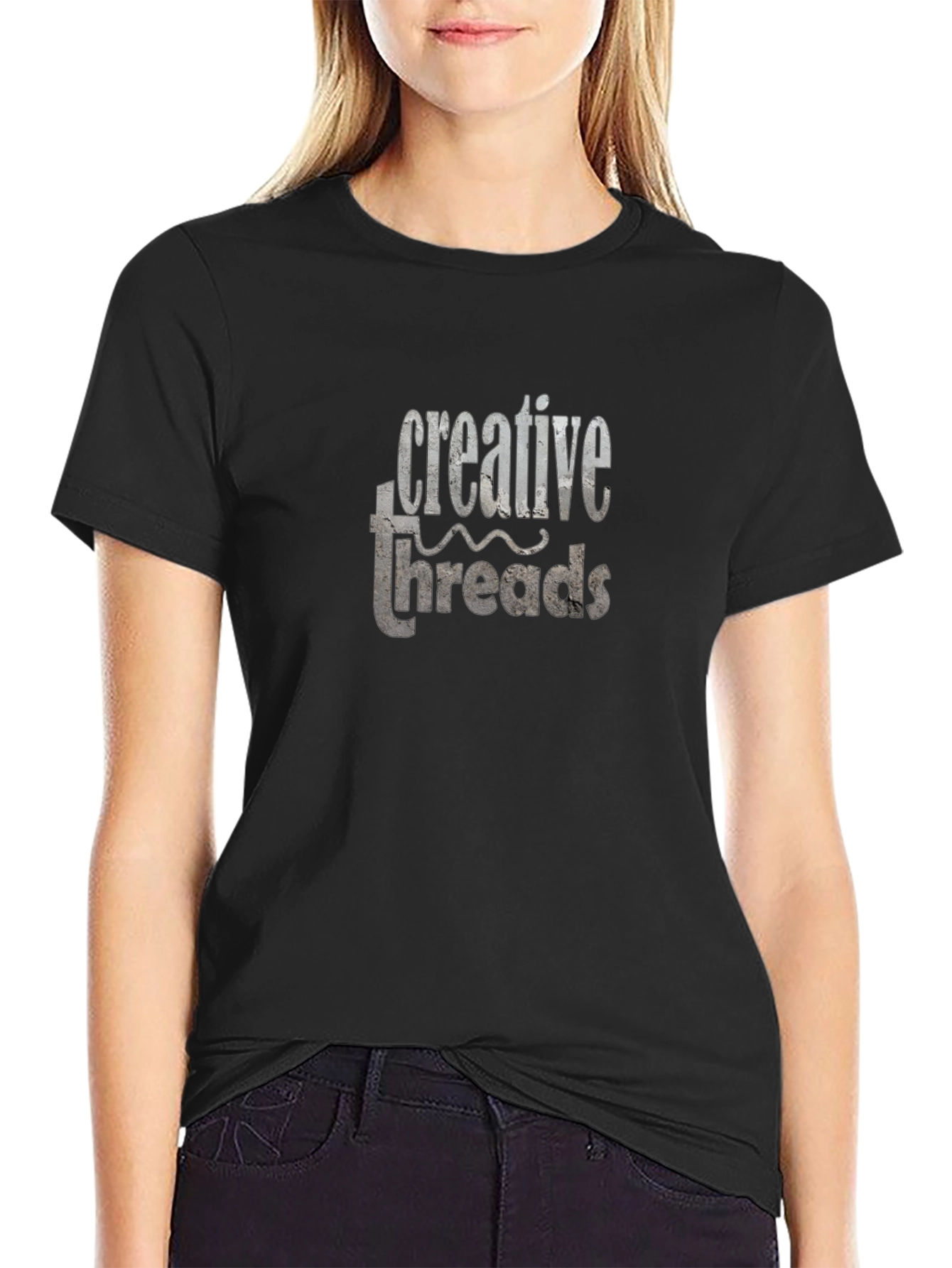 Creative Threads Black Graphic Tee