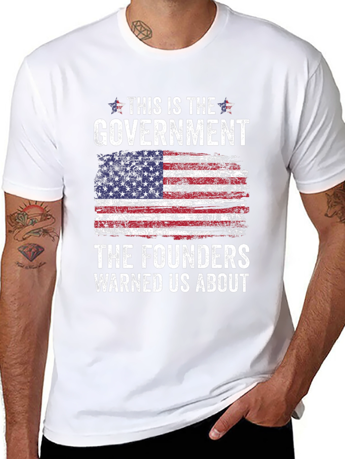 Government Founders Flag Graphic T-Shirt