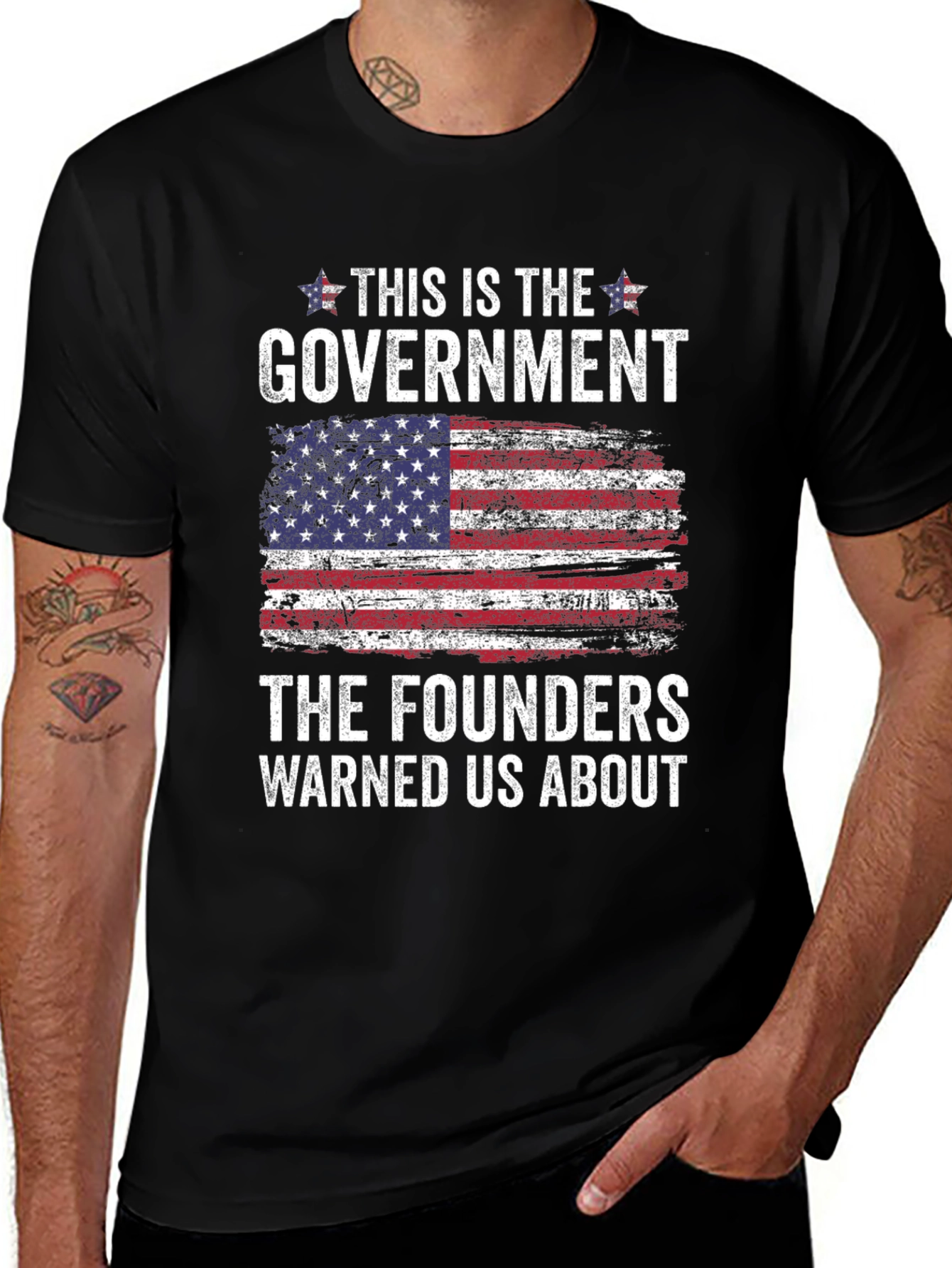 Government Founders Flag Graphic T-Shirt