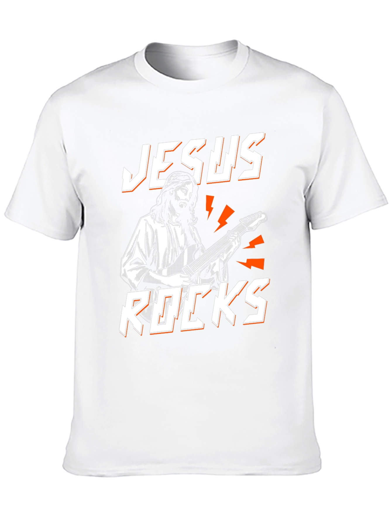 Jesus Rocks Graphic Black T-Shirt